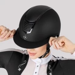 FairPlay Quantinum Carbon Wide Peak Helmet -Equestrian Clothing Shop 05127 QUANTINUM CARBON WV 1