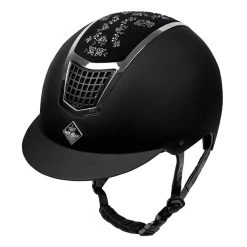 FairPlay Quantinum Fleur Helmet With Crystal Detail -Equestrian Clothing Shop 05133101000S 05133 1010 QUANTINUM FLEUR left side