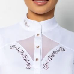 FairPlay Cathrine Long Sleeved Competition Shirt With RoseGold Details -Equestrian Clothing Shop 09712 CATHRINEROSEGOLDLS 3