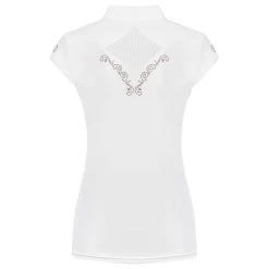 FairPlay Cathrine Short Sleeved Competition Shirt With RoseGold Details 5 FairPlay Cathrine Short Sleeved Competition Shirt With RoseGold Details -Equestrian Clothing Shop 09731 0303 CATHRINE ROSEGOLD SL back