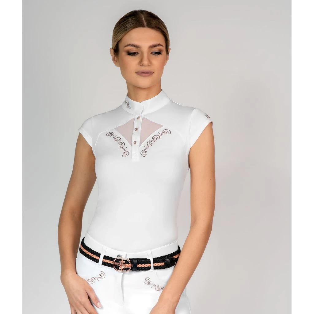FairPlay Cathrine Short Sleeved Competition Shirt With RoseGold Details 1 FairPlay Cathrine Short Sleeved Competition Shirt With RoseGold Details
