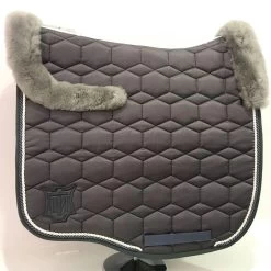 Mattes Dressage Saddle Pad Sheen With Fleece Front And Rear GREY