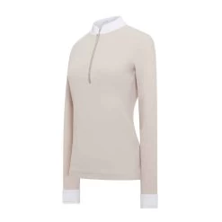 Samshield Aloise Long Sleeved Crystal Competition Shirt -Equestrian Clothing Shop ALOISE POWDER PINK RG FACE 1
