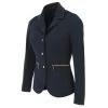 Equi Theme Athens Ladies Competition Jacket Black With Rose Gold
