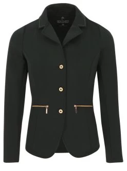 Equi Theme Athens Ladies Competition Jacket Black With Rose Gold -Equestrian Clothing Shop Athensblack