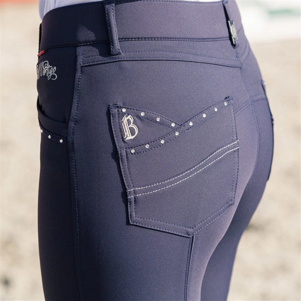 B Vertigo Olivia Silicone Full Seat Breeches NAVY 1 B Vertigo Olivia Silicone Full Seat Breeches NAVY