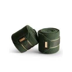 Equestrian Stockholm Fleece Bandages Forest Green