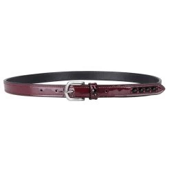 Brands Of Q Chianti Patent Leather Belt With Crystals