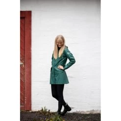 Horze Billie Ladies Rain Jacket 21 Horze Billie Ladies Rain Jacket -Equestrian Clothing Shop Billie green lge2