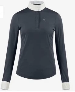 Horze Blaire SPF30+ Long Sleeve Shirt DARK BLUE -Equestrian Clothing Shop BlaireLONGdarknavy