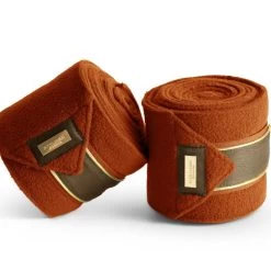 Equestrian Stockholm Fleece Bandages Set Of 4 Bronze Gold