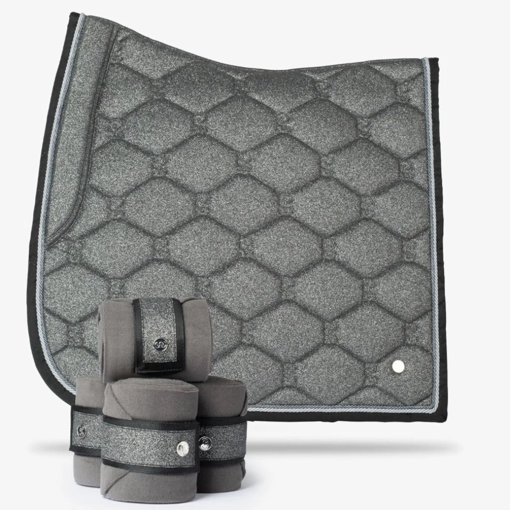 PS Of Sweden Stardust Dressage Saddle Pad GUN METAL *SET DISCOUNT SEE BELOW* 2 PS Of Sweden Stardust Dressage Saddle Pad GUN METAL *SET DISCOUNT SEE BELOW* - Image 2