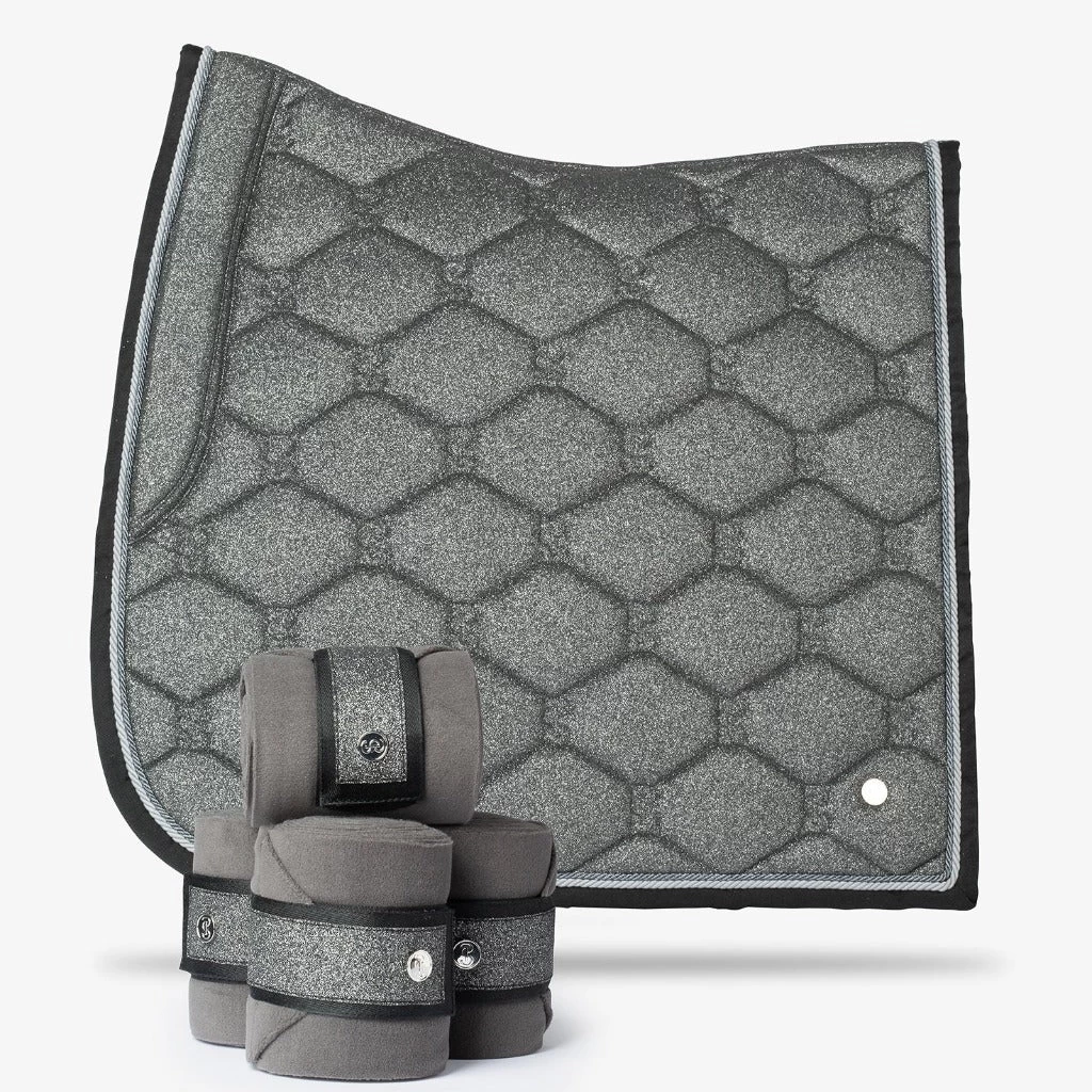 PS Of Sweden Stardust Fleece Bandages Set Of 4 GUN METAL *SET DISCOUNT SEE BELOW* 3 PS Of Sweden Stardust Fleece Bandages Set Of 4 GUN METAL *SET DISCOUNT SEE BELOW* - Image 3