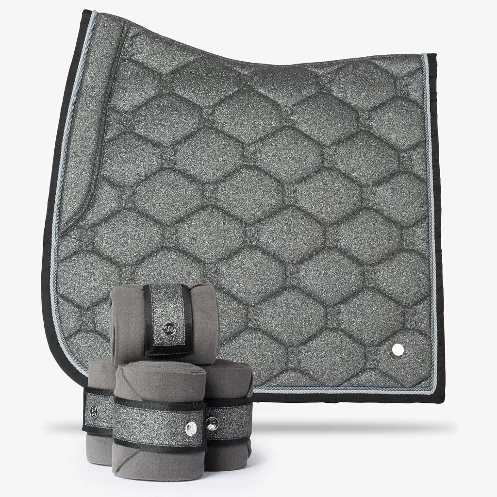 PS Of Sweden Stardust Dressage Saddle Pad GUN METAL COB *SET DISCOUNT SEE BELOW* 3 PS Of Sweden Stardust Dressage Saddle Pad GUN METAL COB *SET DISCOUNT SEE BELOW* - Image 3