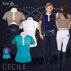 FairPlay Cecile Shirt NAVY 5 FairPlay Cecile Shirt NAVY -Equestrian Clothing Shop CecilesetFB