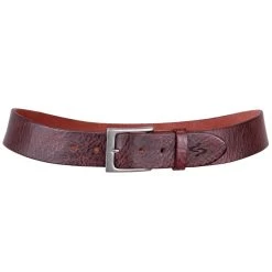 Curved Handmade Leather Wide Belt -Equestrian Clothing Shop EMB Belt Wide Red 2