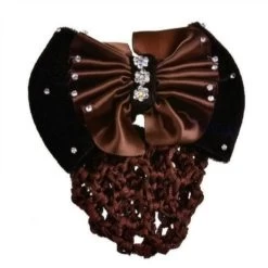 Hair Clip With Net Indie Diamante Flower