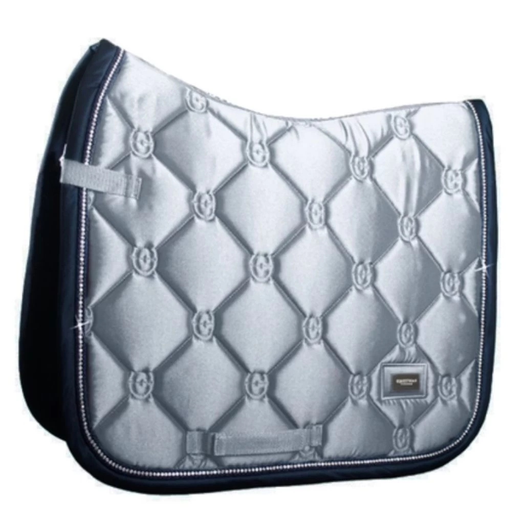 Equestrian Stockholm Dressage Saddle Pad Crystal Grey COB 1 Equestrian Stockholm Dressage Saddle Pad Crystal Grey COB