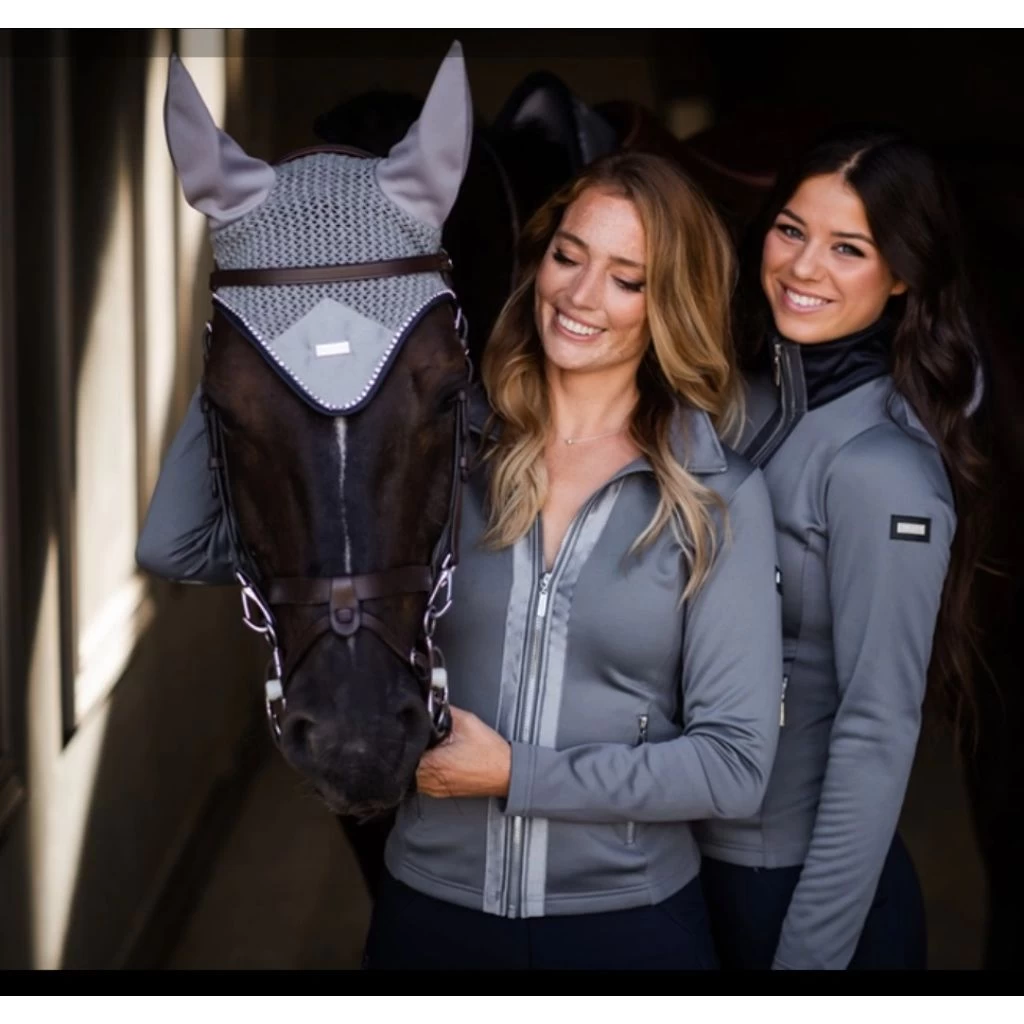 Equestrian Stockholm Fleece Jacket Crystal Grey 2 Equestrian Stockholm Fleece Jacket Crystal Grey - Image 2
