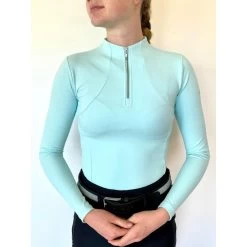 Epona Elite Ella Ladies Long Sleeve Baselayer PASTEL MINT -Equestrian Clothing Shop Epona Ella baselayer mint2