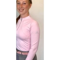 Epona Elite Ella Ladies Long Sleeve Baselayer SOFT PINK -Equestrian Clothing Shop Epona Ella baselayer pink