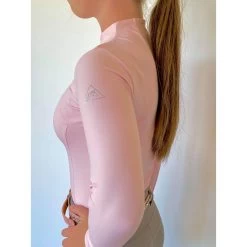 Epona Elite Ella Ladies Long Sleeve Baselayer SOFT PINK -Equestrian Clothing Shop Epona Ella baselayer pink3