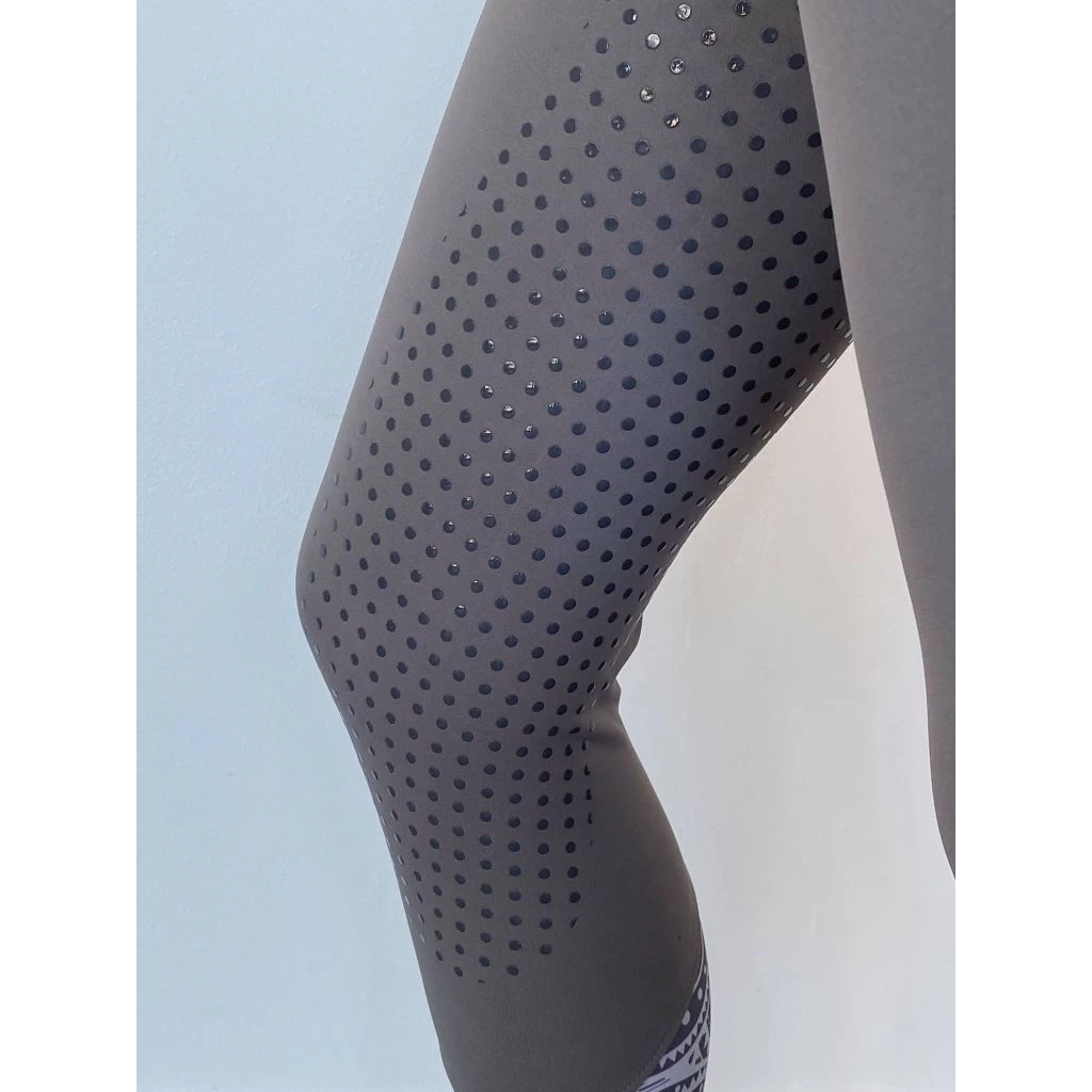 Epona Elite FLEUR Riding Tights GREY PAISLEY 8 Epona Elite FLEUR Riding Tights GREY PAISLEY - Image 8