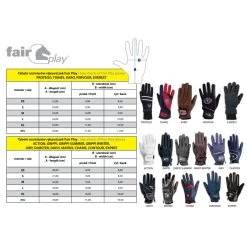 FairPlay Contour Silicone Grip Gloves -Equestrian Clothing Shop FPGlovessizechart 1275f0e2 7e27 4031 a063 a55774c7689b