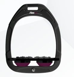 Flex-On Green Composite Inclined Ultra Grip Stirrups BLACK/BLACK/PLUM