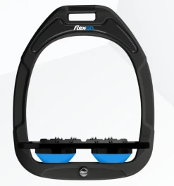 Flex-On Green Composite Inclined Ultra Grip Stirrups BLACK/BLACK/LIGHT BLUE