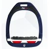 Flex-On Green Composite Inclined Ultra Grip Stirrups NAVY/WHITE/RED