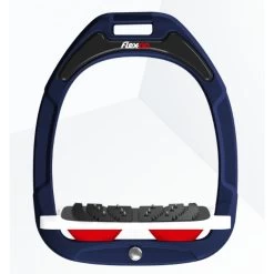 Flex-On Green Composite Inclined Ultra Grip Stirrups NAVY/WHITE/RED