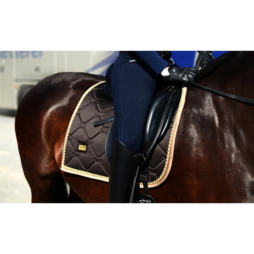 Equestrian Stockholm Dressage Saddle Pad Golden Brown 4 Equestrian Stockholm Dressage Saddle Pad Golden Brown - Image 4