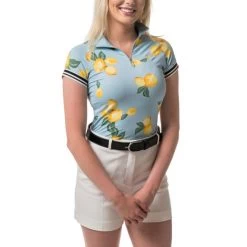 Kastel Lemon Print Cap Sleeve Sunshirt -Equestrian Clothing Shop Kastel lemons short sleevepaint