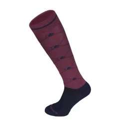 FairPlay Logo Socks -Equestrian Clothing Shop Logosocksburgundy.jpg2
