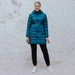 Moke Sarah Packable Down Coat -Equestrian Clothing Shop Moke sarah peacock4