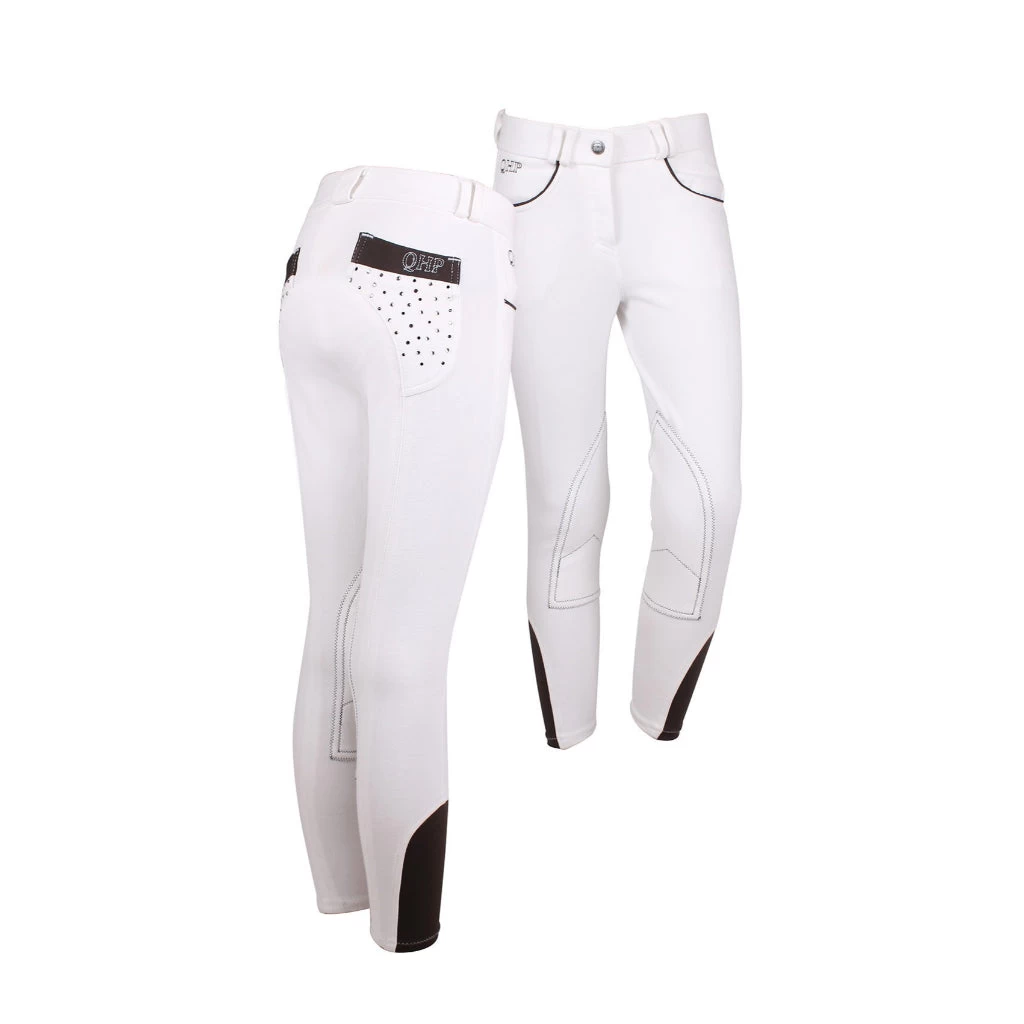 QHP Pearl Self-Knee Kids Breeches 1 QHP Pearl Self-Knee Kids Breeches