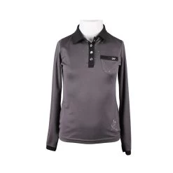 QHP Pearl Long Sleeve Kids Polo -Equestrian Clothing Shop Pearl polo 2