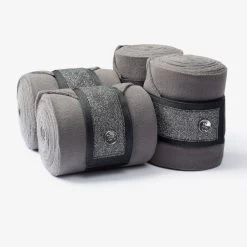 PS Of Sweden Stardust Fleece Bandages Set Of 4 GUN METAL *SET DISCOUNT SEE BELOW*
