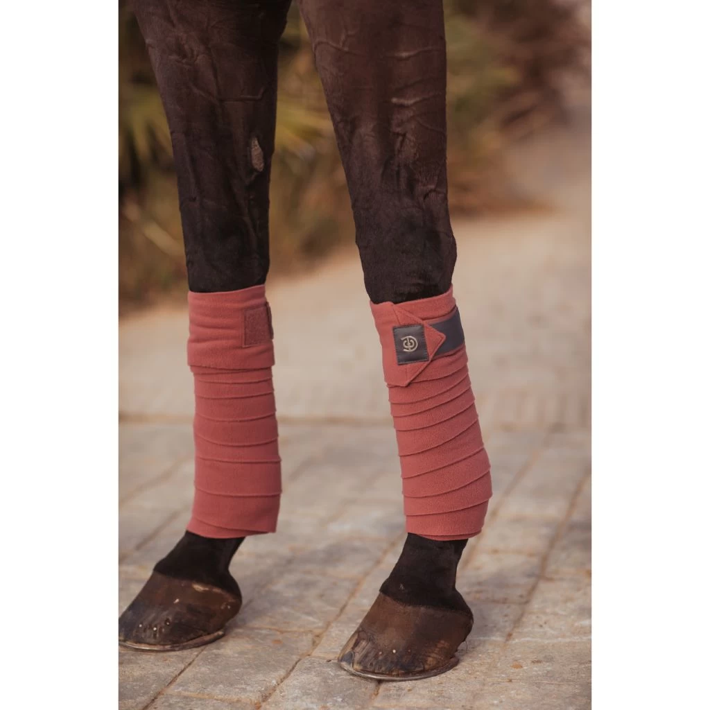 Equestrian Stockholm Fleece Bandages Rose Breeze 3 Equestrian Stockholm Fleece Bandages Rose Breeze - Image 3