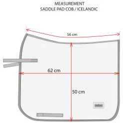 Equestrian Stockholm Dressage Saddle Pad SAPPHIRE -Equestrian Clothing Shop SADDLE PAD COB MEASUREMENT 1 086fc32f 1155 4cb2 b9ac c19c28ce1192