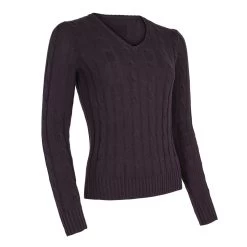 Samshield Lisa Cable Knit Jumper -Equestrian Clothing Shop SQUARE LISA TWISTED DARK SHADOW 01