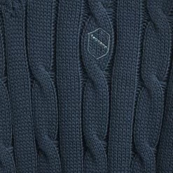 Samshield Lisa Cable Knit Jumper -Equestrian Clothing Shop SQUARE LISA FOREST GREEN DETAIL