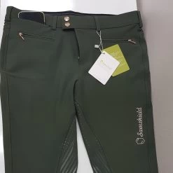 Samshield Diane Full Seat Breeches With Rose Gold Metal Dot Detail -Equestrian Clothing Shop Samshield diane avocado.jpgsq