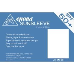 Epona SPF50+ Sun Sleeves -Equestrian Clothing Shop Sunsleeve package design with transperant