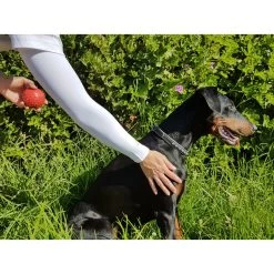 Epona SPF50+ Sun Sleeves -Equestrian Clothing Shop Sunsleeves with dog 1