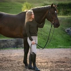 TKEQ Essential Crewneck Sweater -Equestrian Clothing Shop TKEQ essential green3
