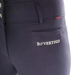 B Vertigo Tiffany High Waisted Silicone Full Seat Breeches Navy -Equestrian Clothing Shop Tiffanynavy2