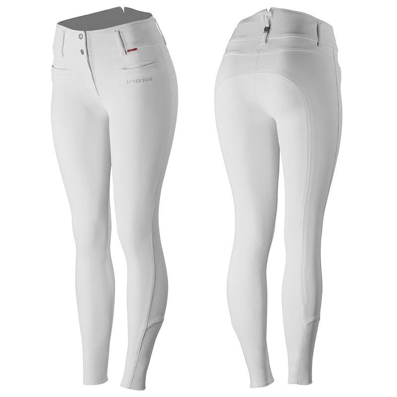B Vertigo Tiffany High Waisted Silicone Full Seat Breeches White 1 B Vertigo Tiffany High Waisted Silicone Full Seat Breeches White
