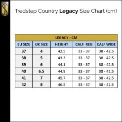 Tredstep Legacy 2 Lace Tall Boots -Equestrian Clothing Shop TredstepSC Country Legacy EU cm